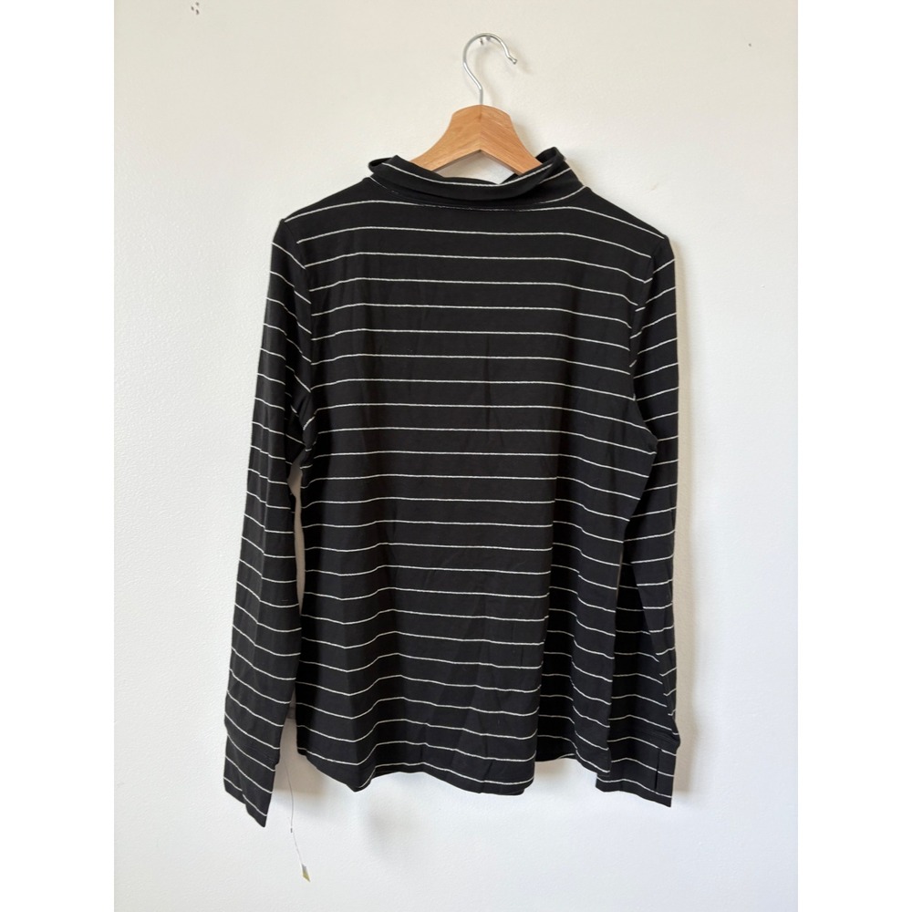 Talbots Supersoft Jersey Turtleneck Tee – Metallic Stripe – Petite Large – NWT - Picture 5 of 5